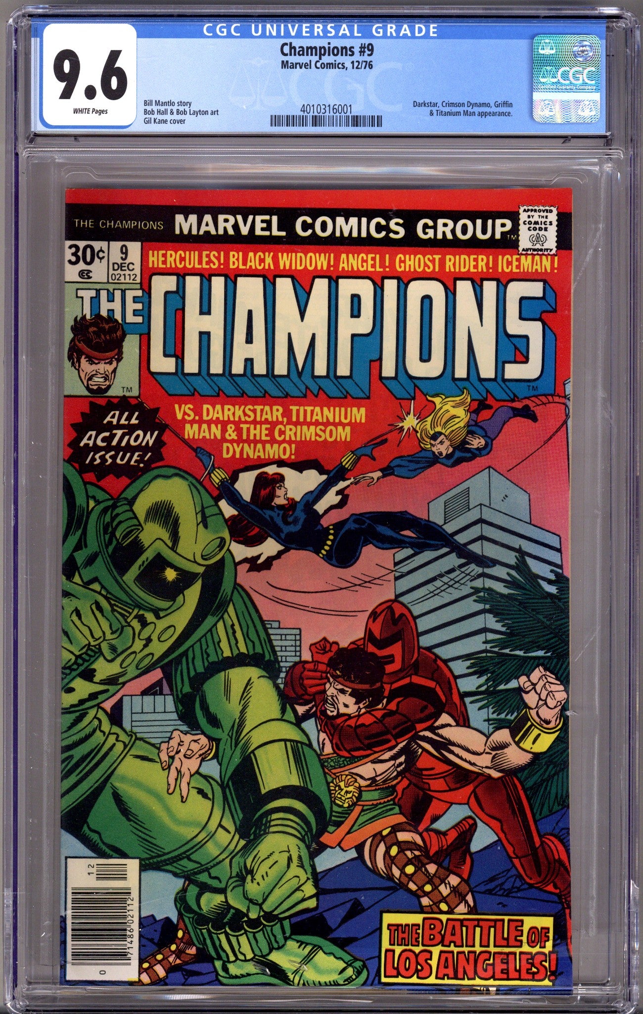 The Champions Vol 1 9 CGC 9.6 (NM+) Case Cracked, Book Damaged  (1976)        