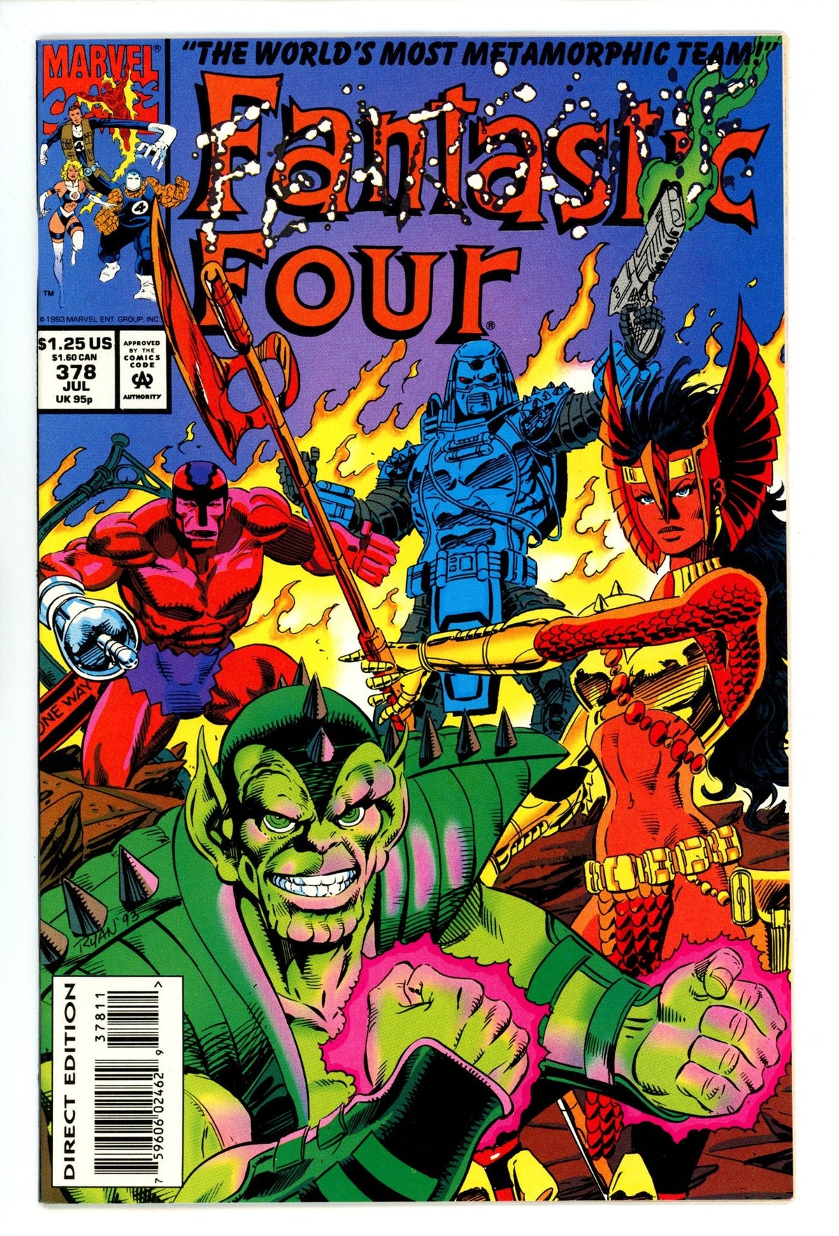 Fantastic Four Vol 1 378  High Grade   (1993)