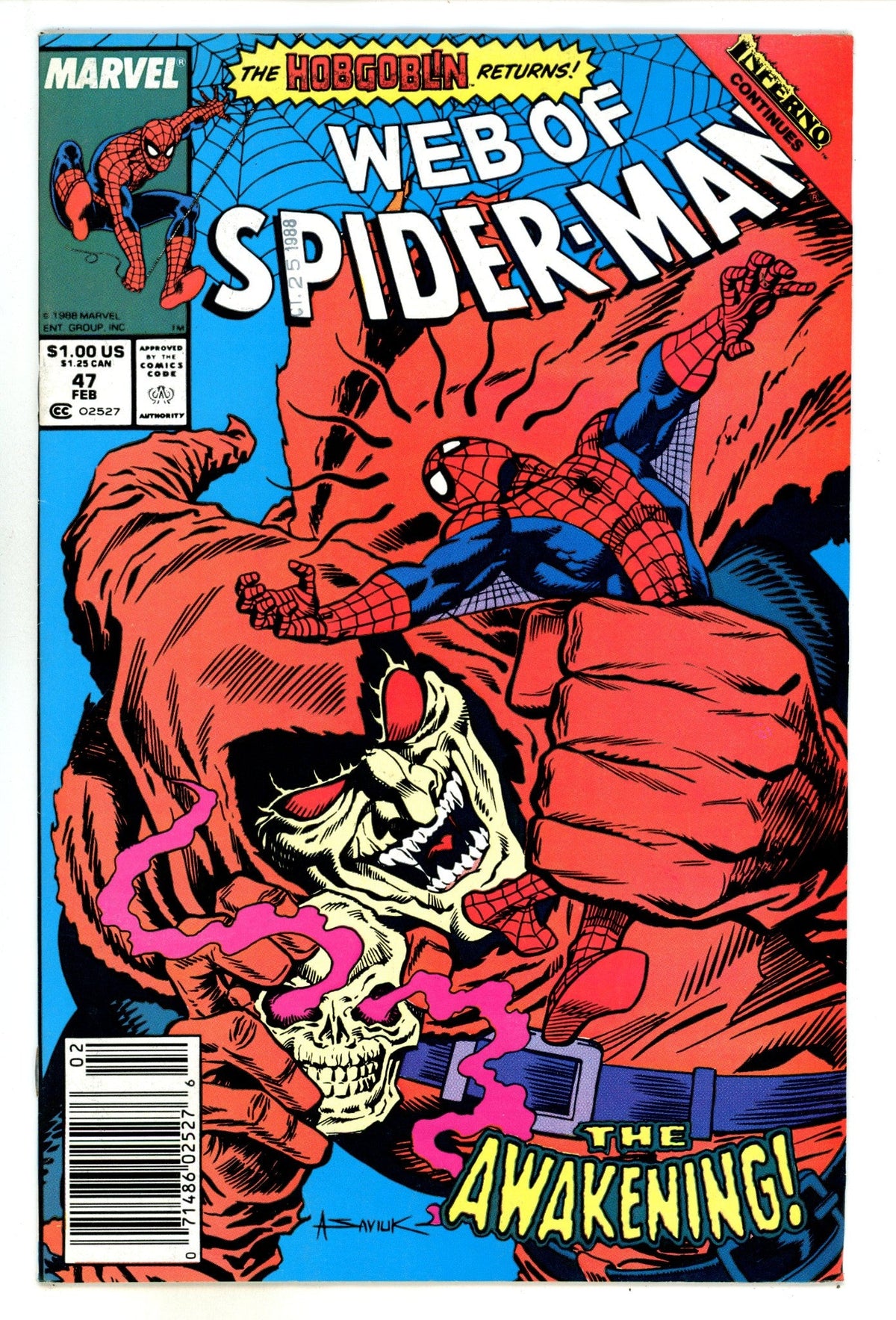 Web of Spider-Man Vol 1 47  Mid Grade   (1989)   Newsstand