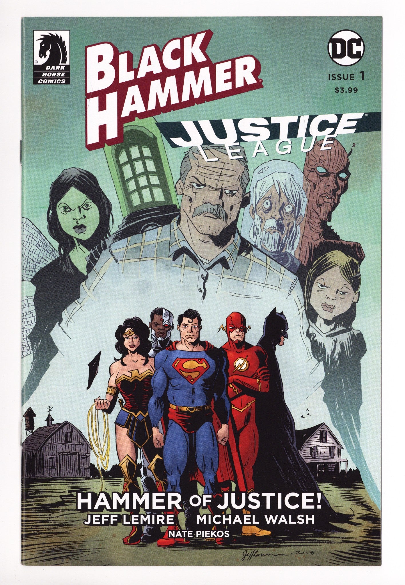Black Hammer / Justice League: Hammer of Justice! 1 High Grade (2019) Lemire Variant 