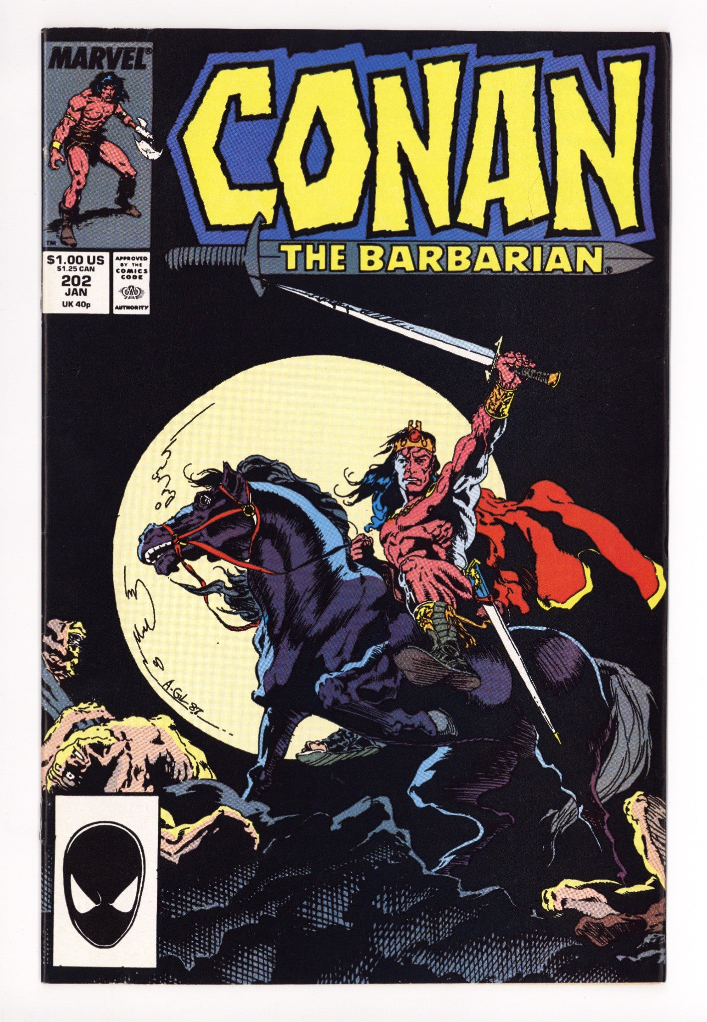 Conan the Barbarian Vol 1 202 Mid Grade (1988) 
