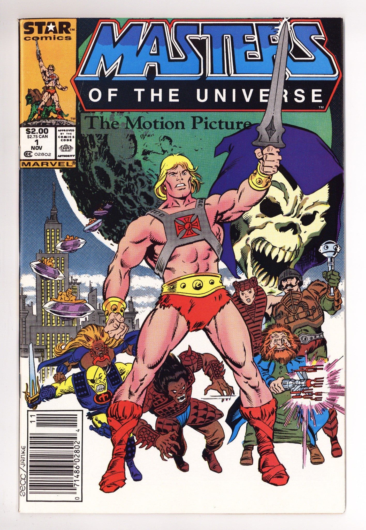 Masters of the Universe The Motion Picture 1 VF- (7.5) (1987) Newsstand 