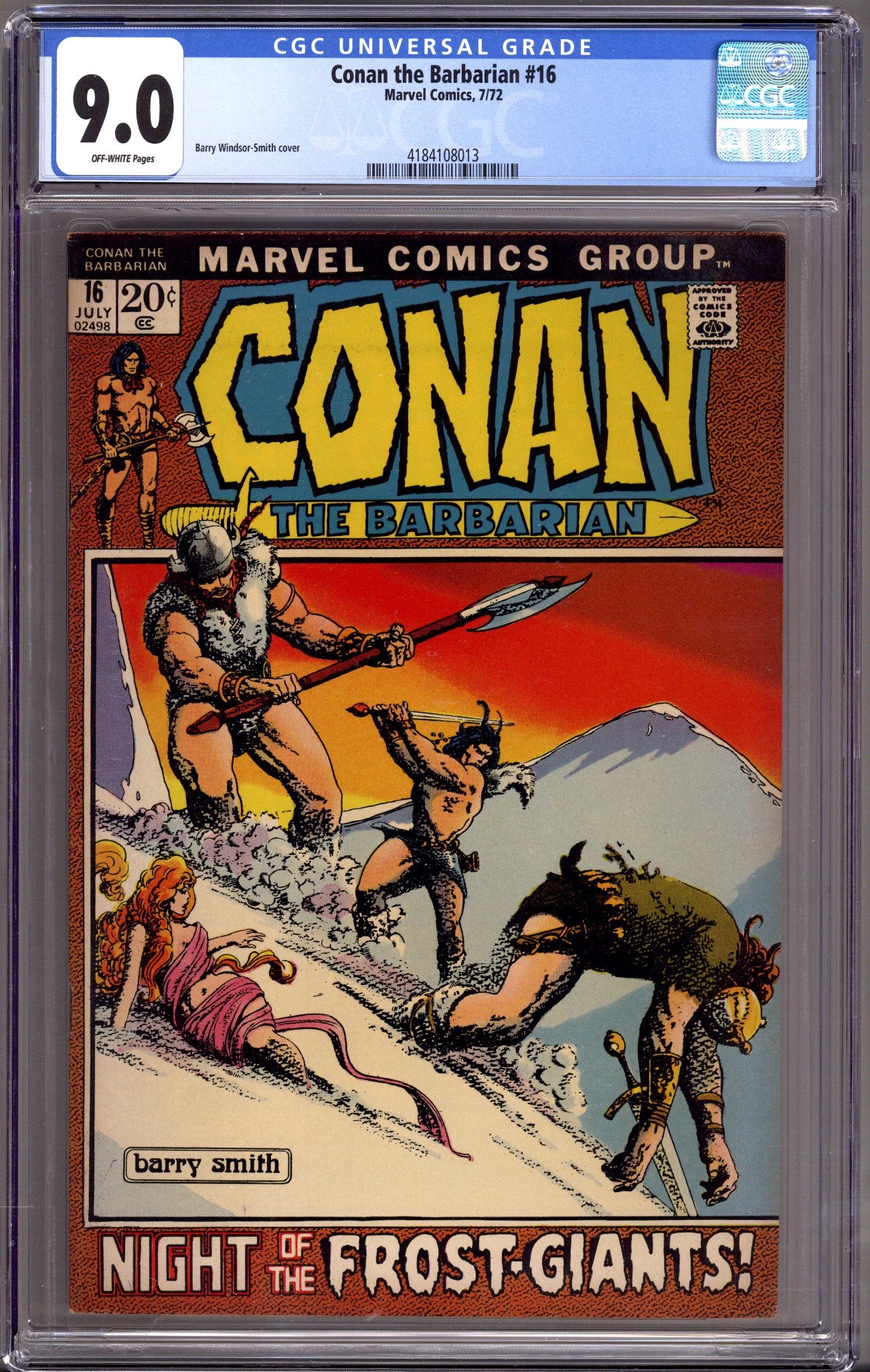 Conan the Barbarian Vol 1 16 CGC 9.0 (VF/NM) (1972) 