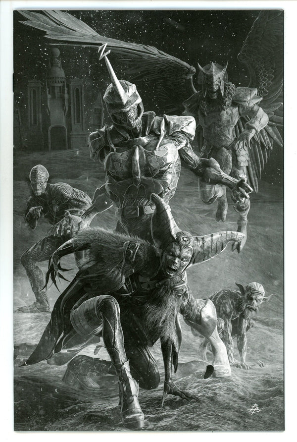 Mighty Morphin Power Rangers Darkest Hour 1 Barends B&W Virgin Incentive Variant (2024)