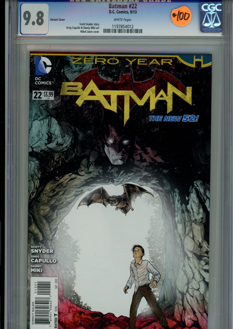 Batman Vol 2 22 CGC 9.8 (NM/M) (2013) Janin Variant 