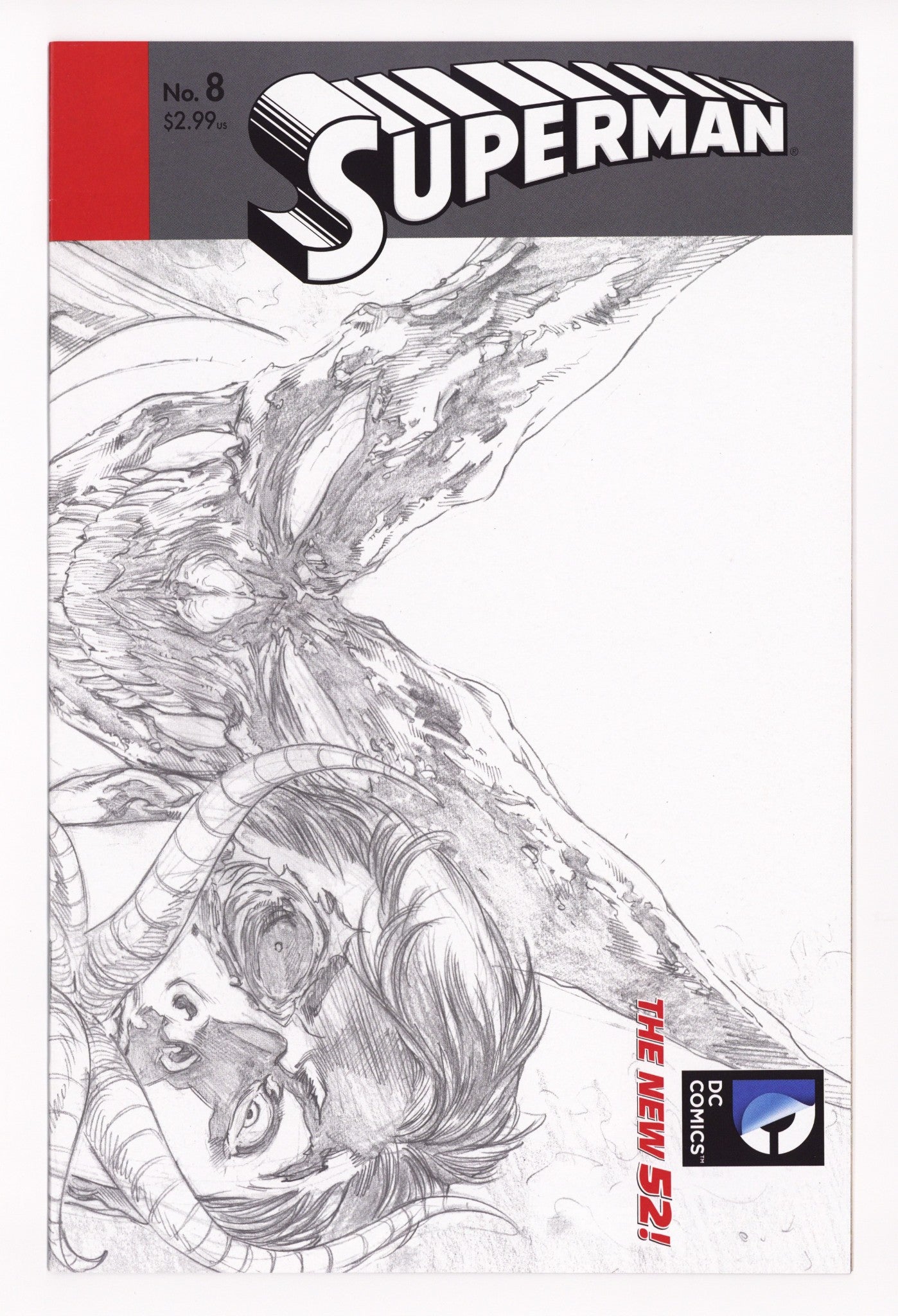 Superman Vol 3 8 High Grade (2012) Reis Sketch Incentive Variant 