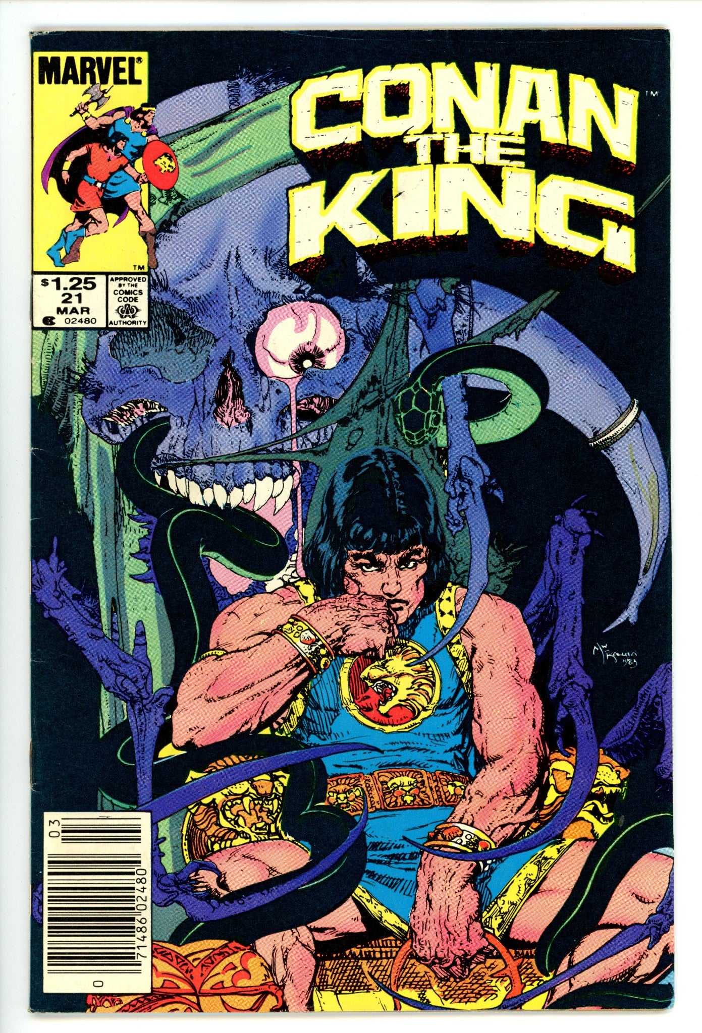 Conan the King Vol 1 21 Mid Grade (1984) Canadian Price Variant 