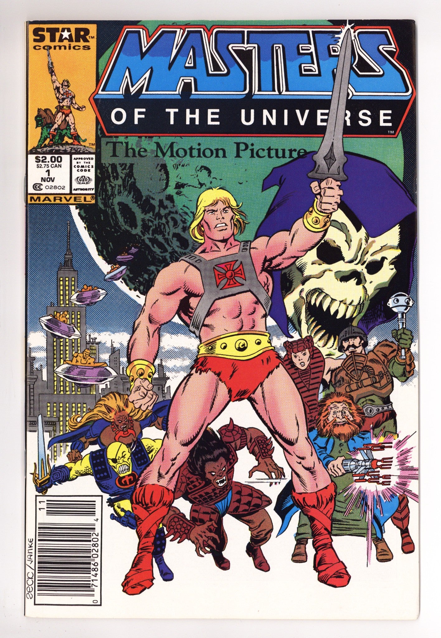 Masters of the Universe The Motion Picture 1 VF/NM (9.0) (1987) Newsstand 