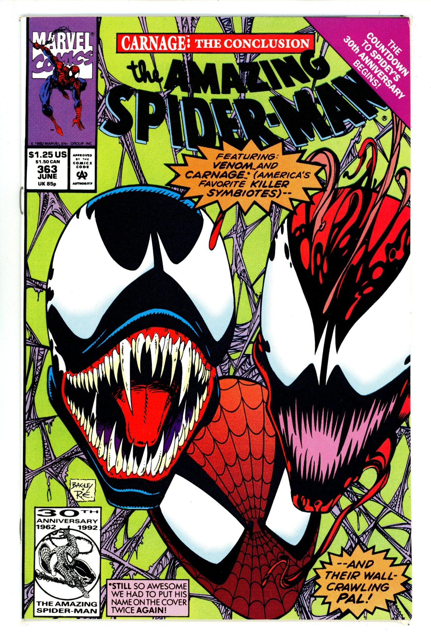 The Amazing Spider-Man Vol 1 363 VF+ (8.5) (1992) 
