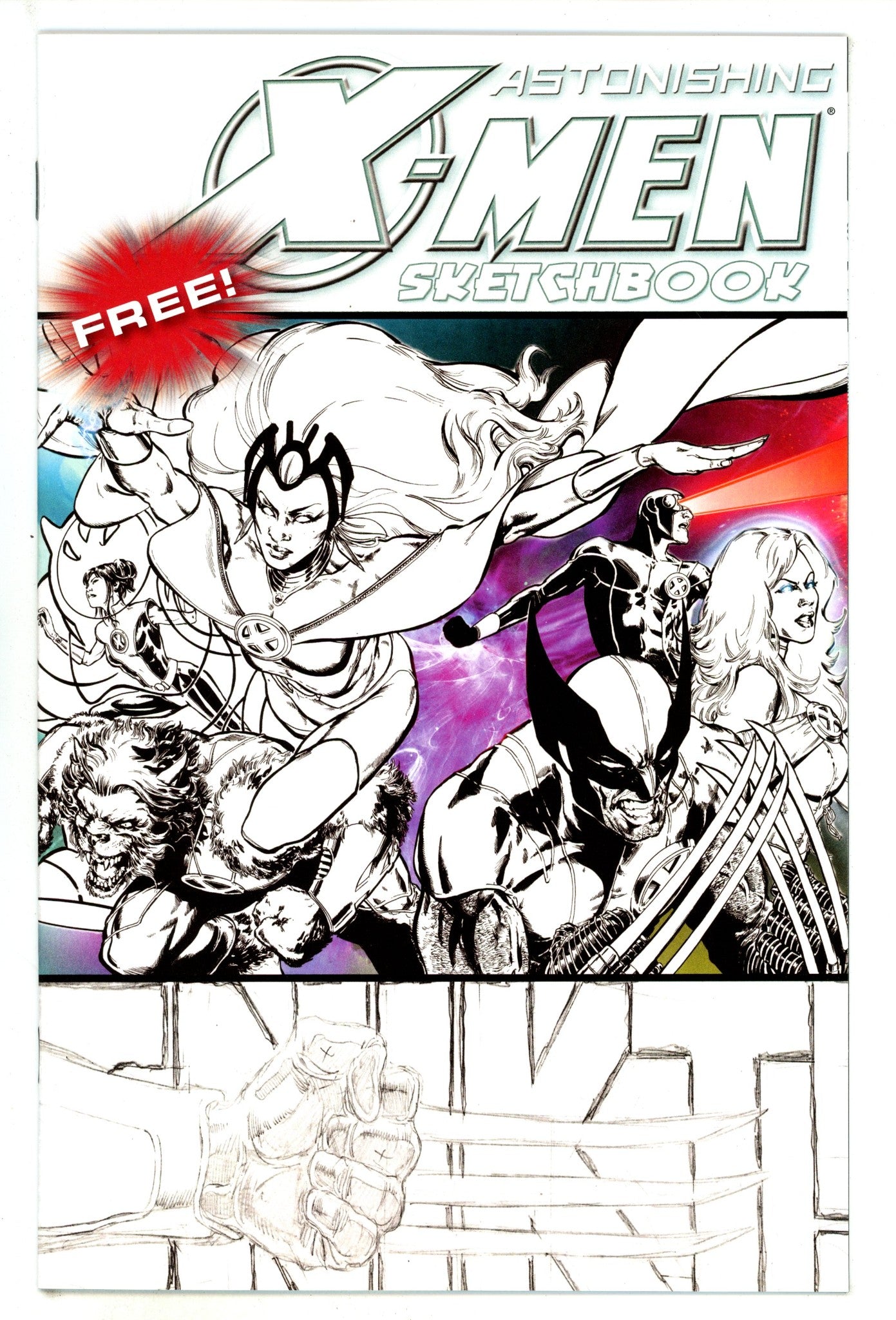 Astonishing X-Men Amazing Spider-Man The Gauntlet Sketchbook [nn] High Grade (2009) 