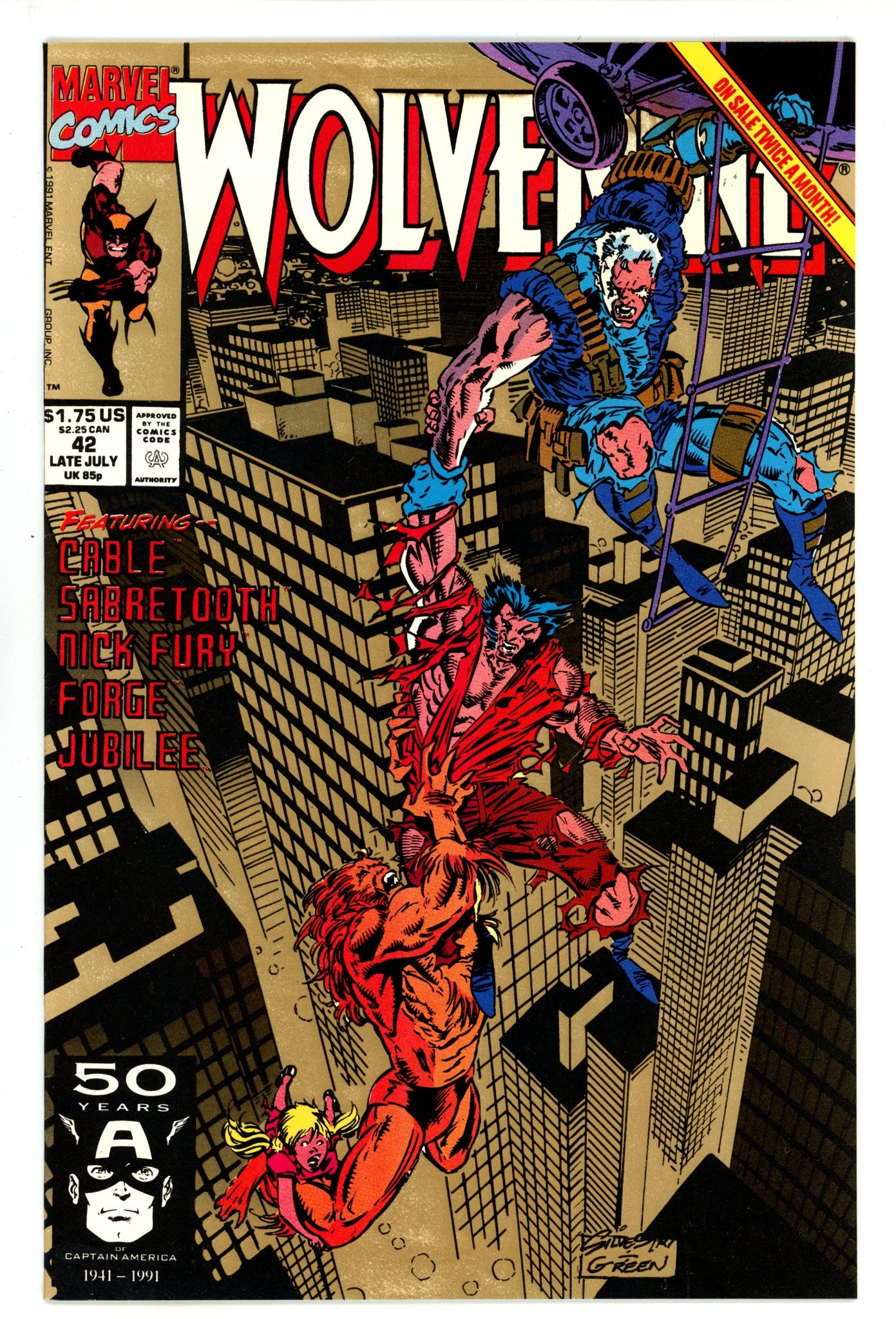 Wolverine Vol 2 42 NM- (9.2) (1991) 2nd Print 