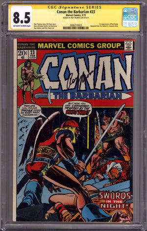 Conan the Barbarian Vol 1 23 CGC 8.5 (VF+) (1973) Signed x1 Cover Roy Thomas