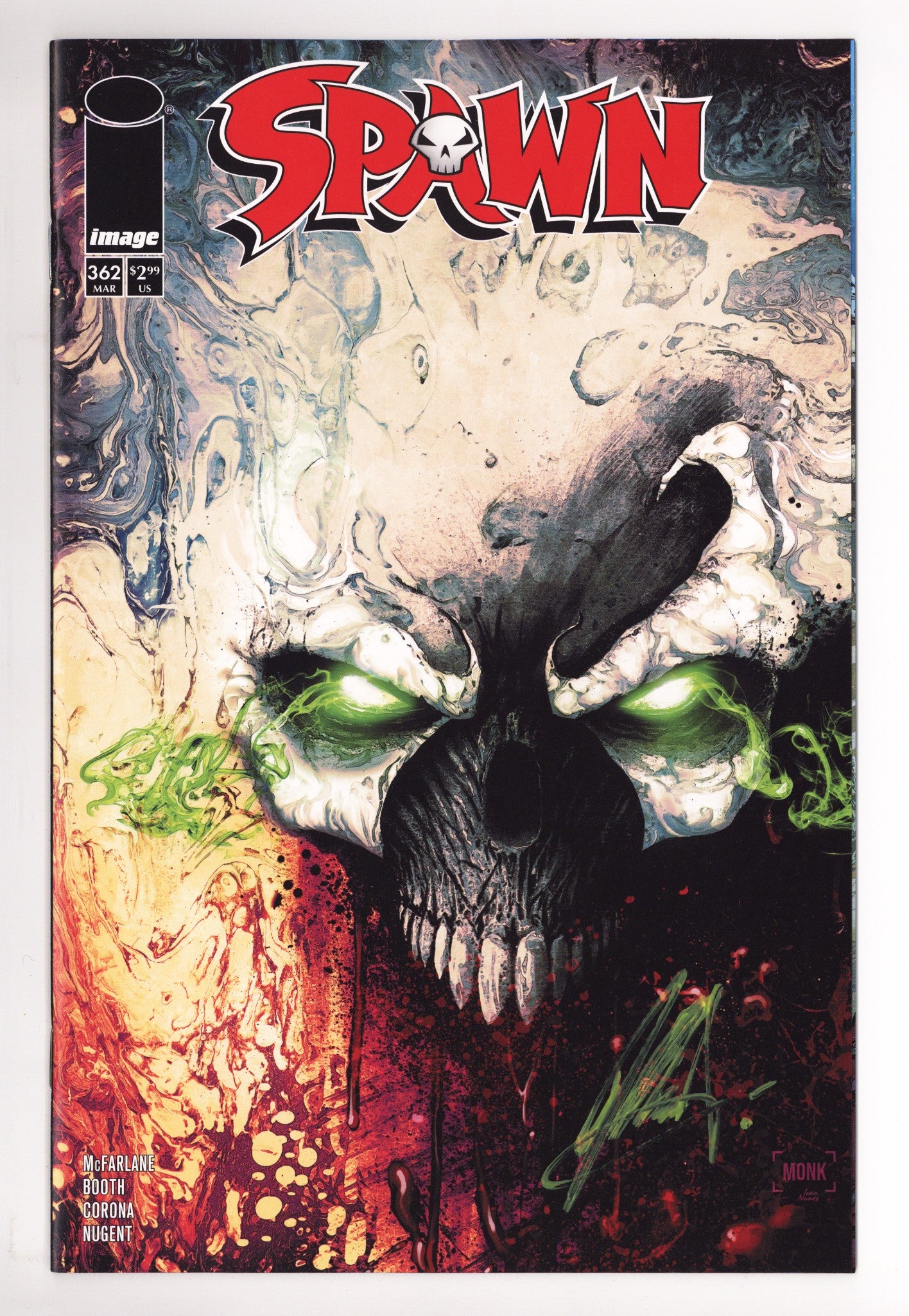 Spawn 362 NM (9.4) (2025) Monk Variant Signed x1 Cover Jeff Monk 