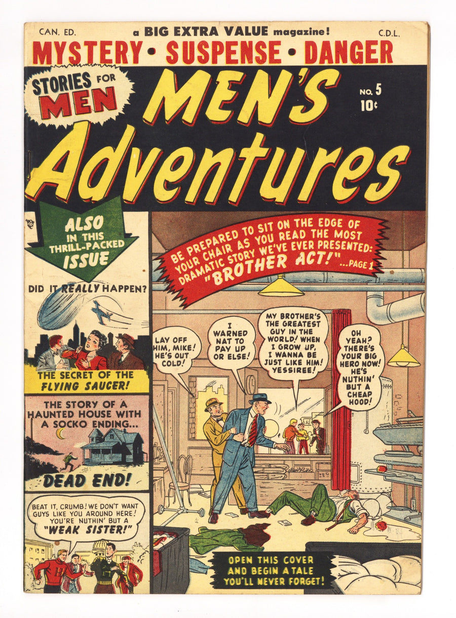 Men's Adventures 5 FN+ (6.5) (1950) Canadian Edition 