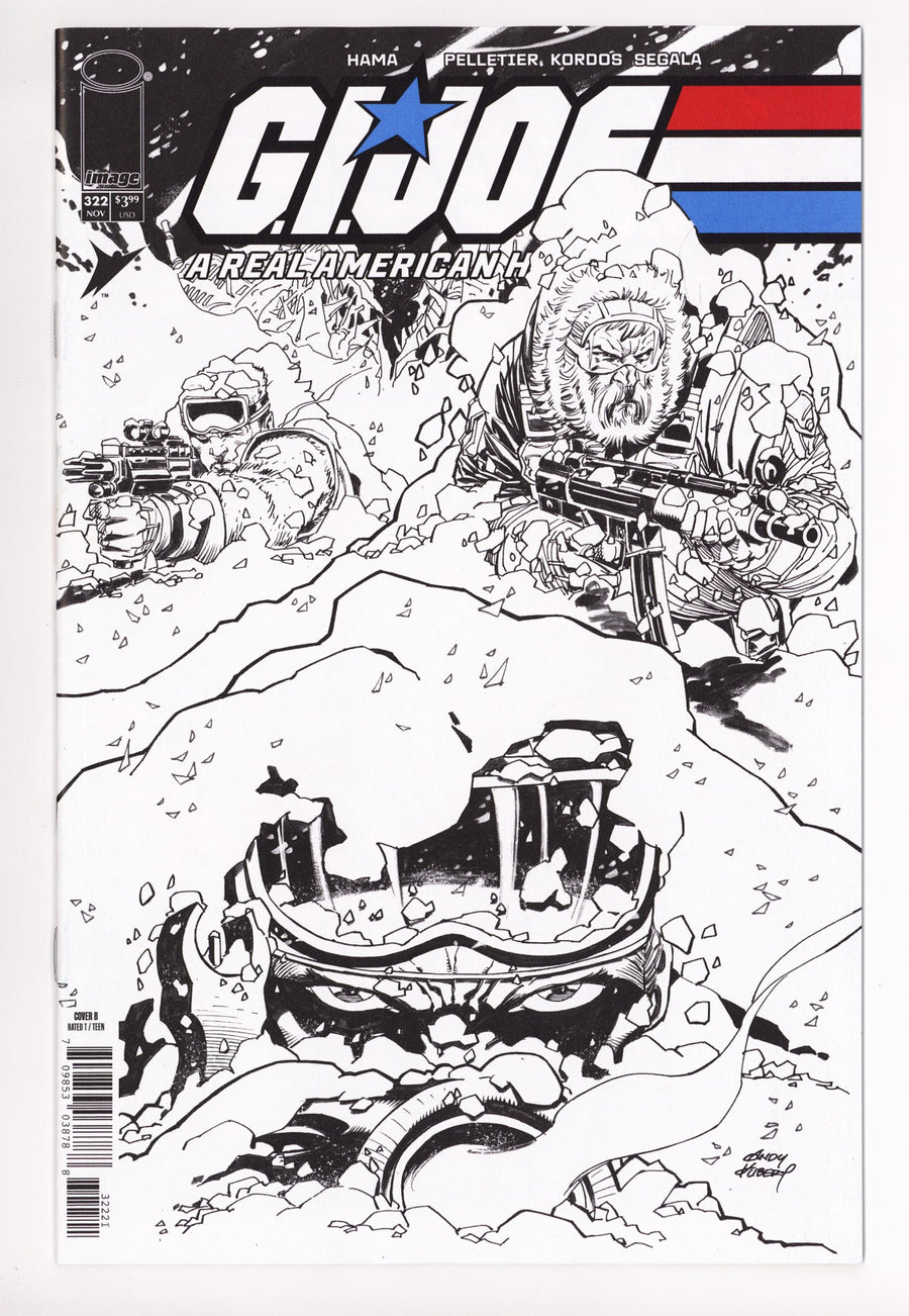 G.I. Joe A Real American Hero 322 Kubert B&W Variant (2025)