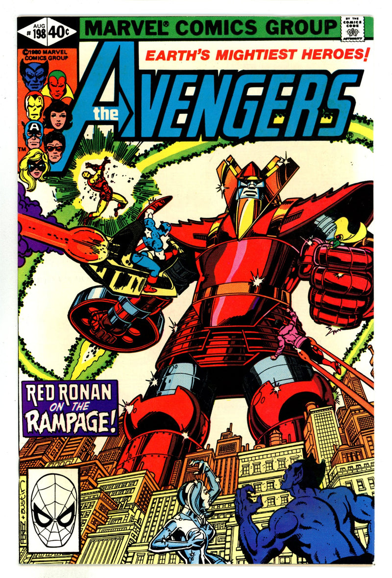 The Avengers Vol 1 198  VF- (7.5)   (1980)        