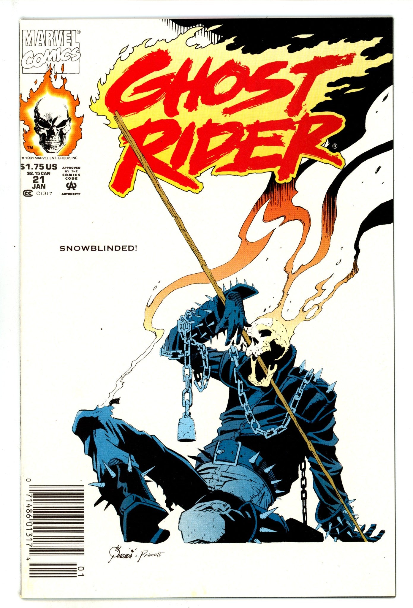Ghost Rider Vol 2 21 VF/NM (9.0) (1992) Newsstand 