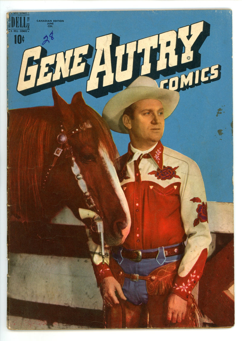 Gene Autry Comics 28 VG (4.0) (1949) Canadian Edition 