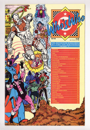 Who's Who: The Definitive Directory of the DC Universe 5 High Grade (1985)