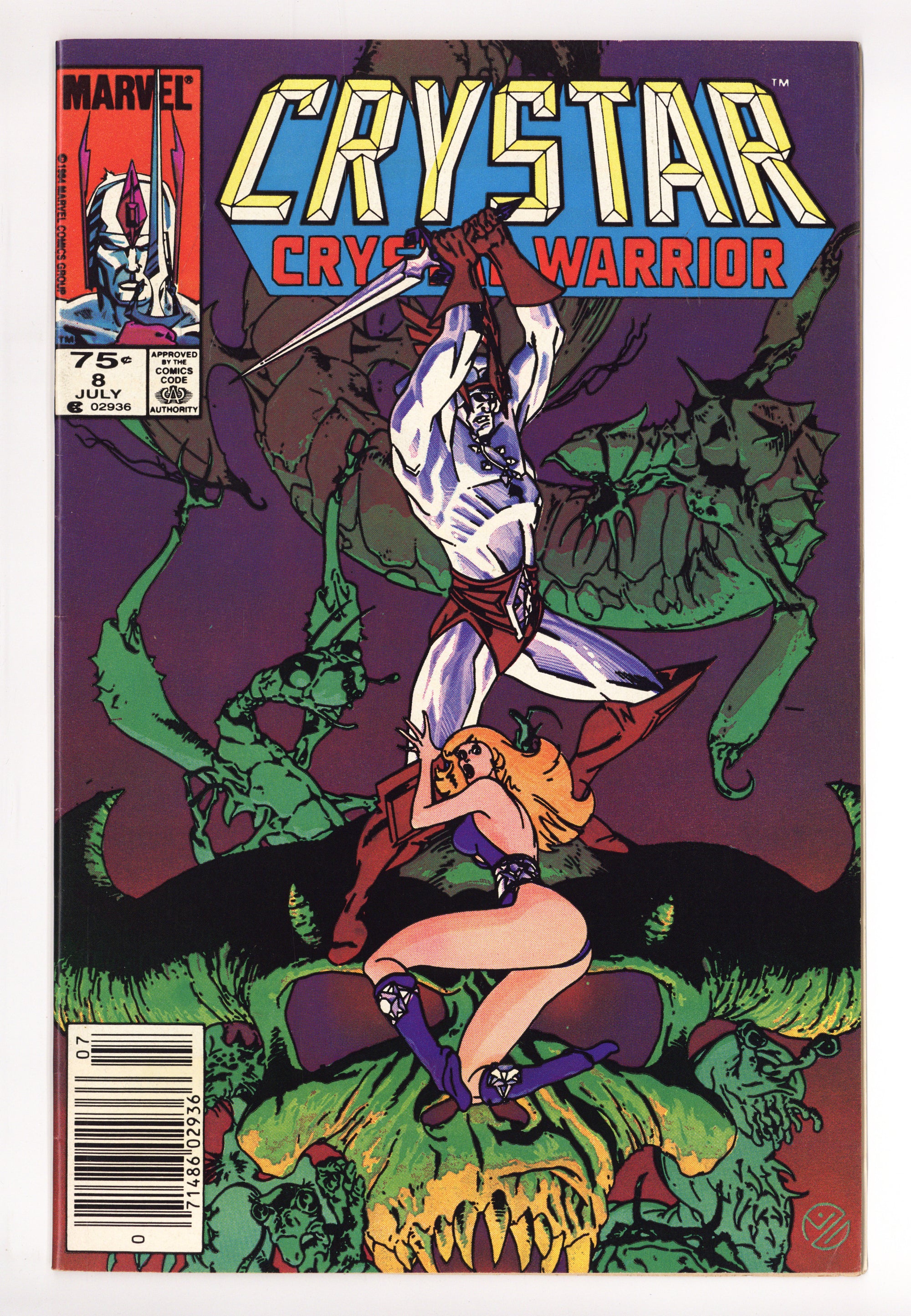 The Saga of Crystar, Crystal Warrior 8 VF (8.0) (1984) Canadian Price Variant 