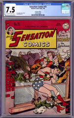 Sensation Comics Vol 1 75 Canadian Edition CGC 7.5 (VF-) (1948) thumbnail