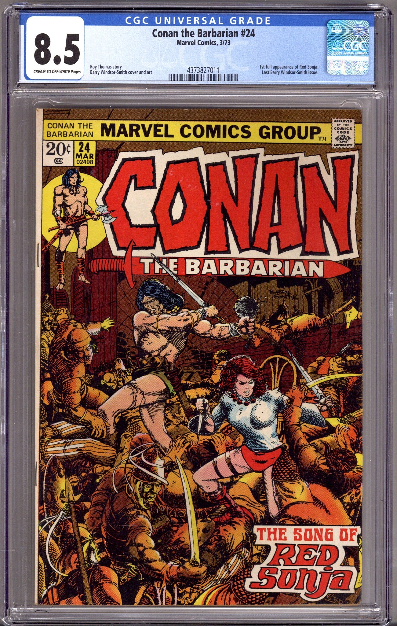 Conan the Barbarian Vol 1 24 CGC 8.5 (VF+) (1973) 