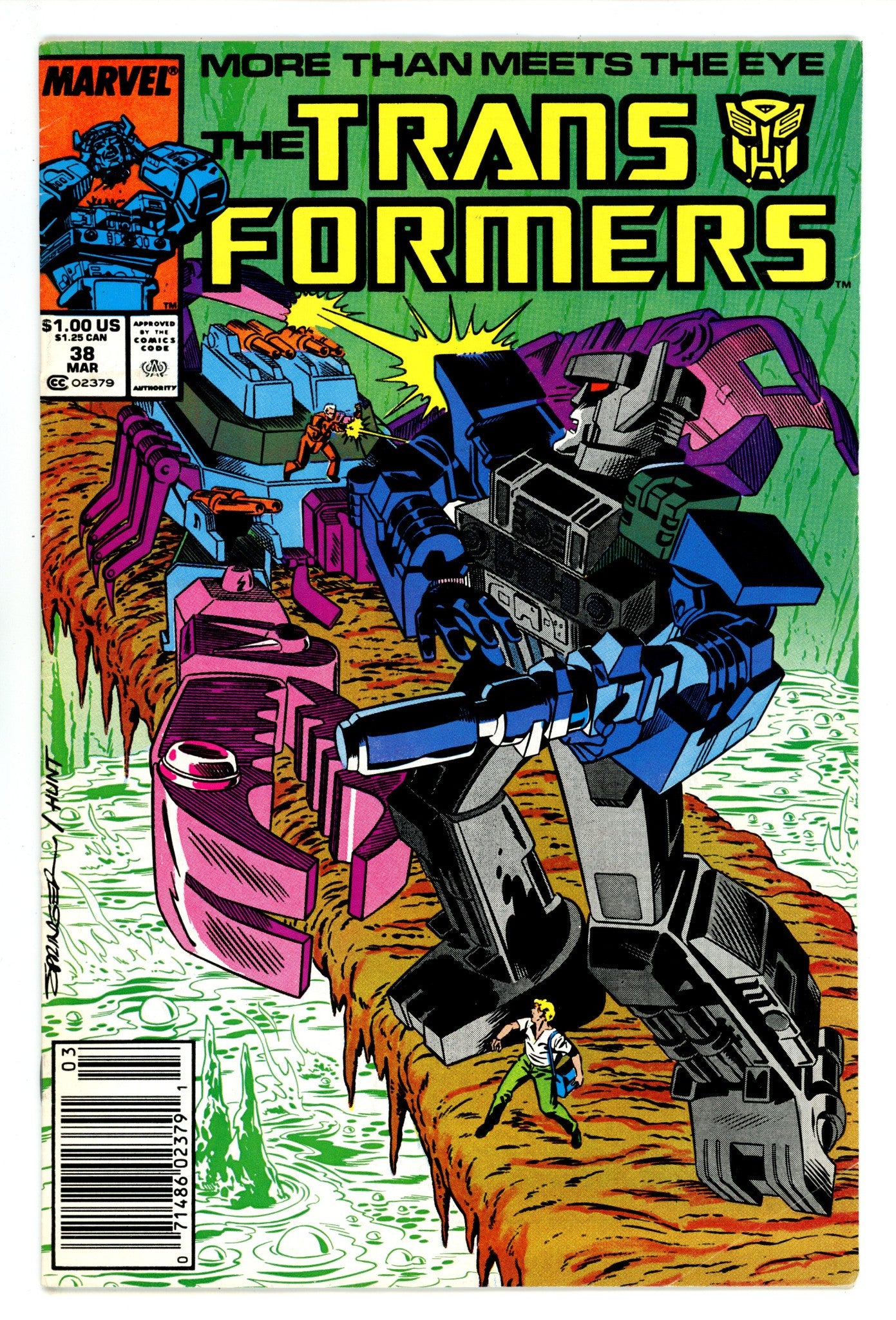 The Transformers 38 Low Grade (1988) Newsstand 