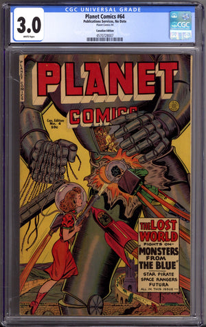 Planet Comics Vol 1 4(64) CGC 3.0 (GD/VG) (1950) Canadian Edition