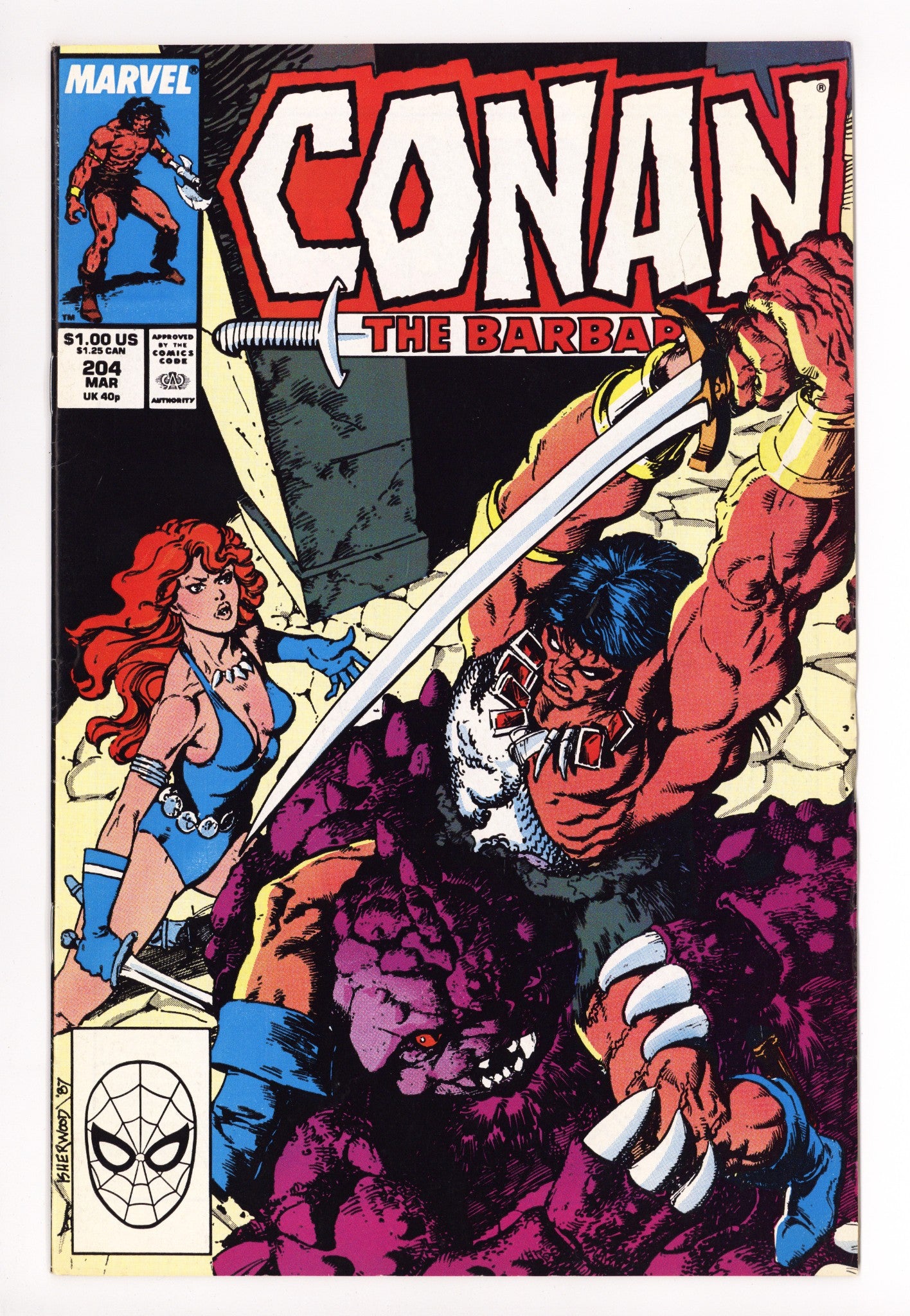 Conan the Barbarian Vol 1 204 Mid Grade (1988) 