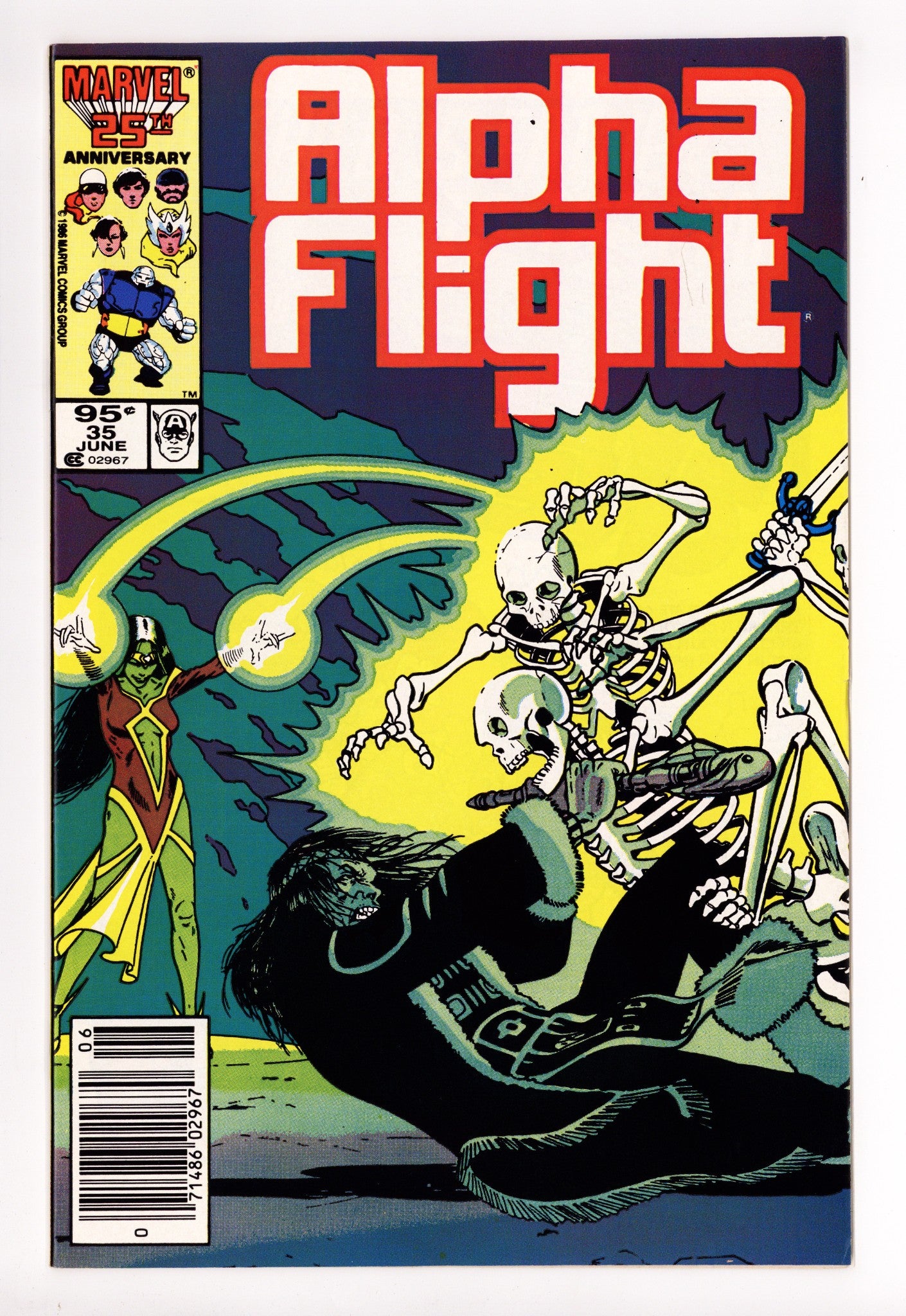 Alpha Flight Vol 1 35  VF+ (8.5)   (1986)     Canadian Price Variant  