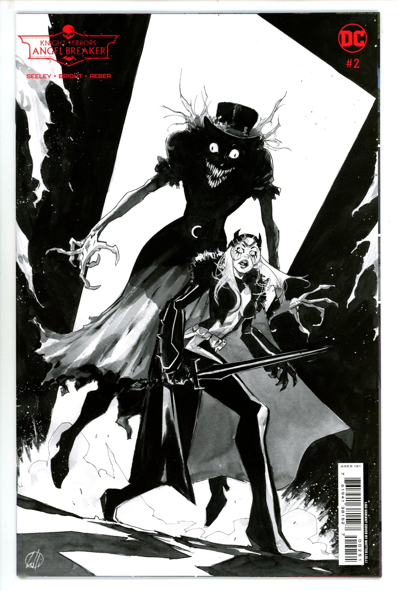 Knight Terrors Angel Breaker 2 Lolli B&W Incentive Variant NM- (2023)