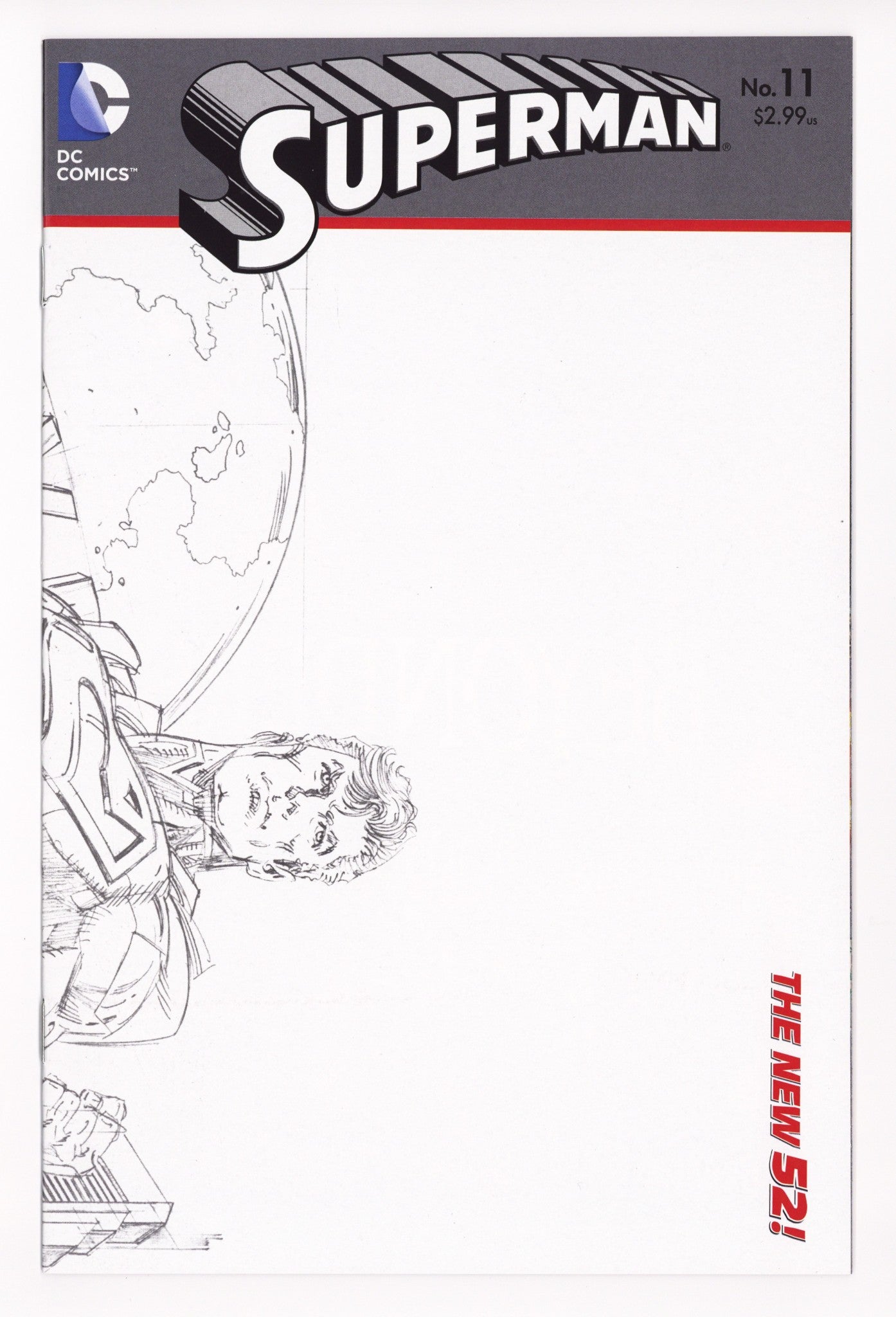 Superman Vol 3 11 High Grade (2012) Jurgens Sketch Incentive Variant 