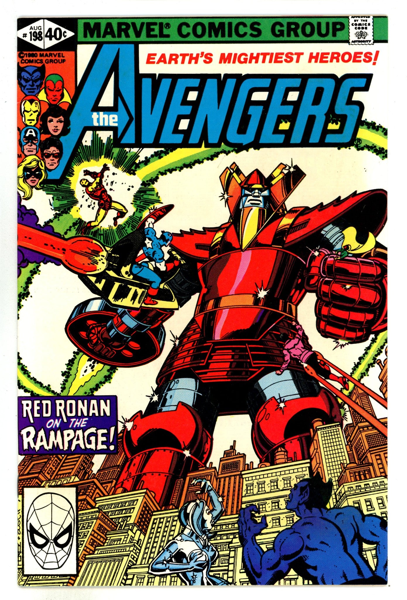 The Avengers Vol 1 198  VF+ (8.5)   (1980)        