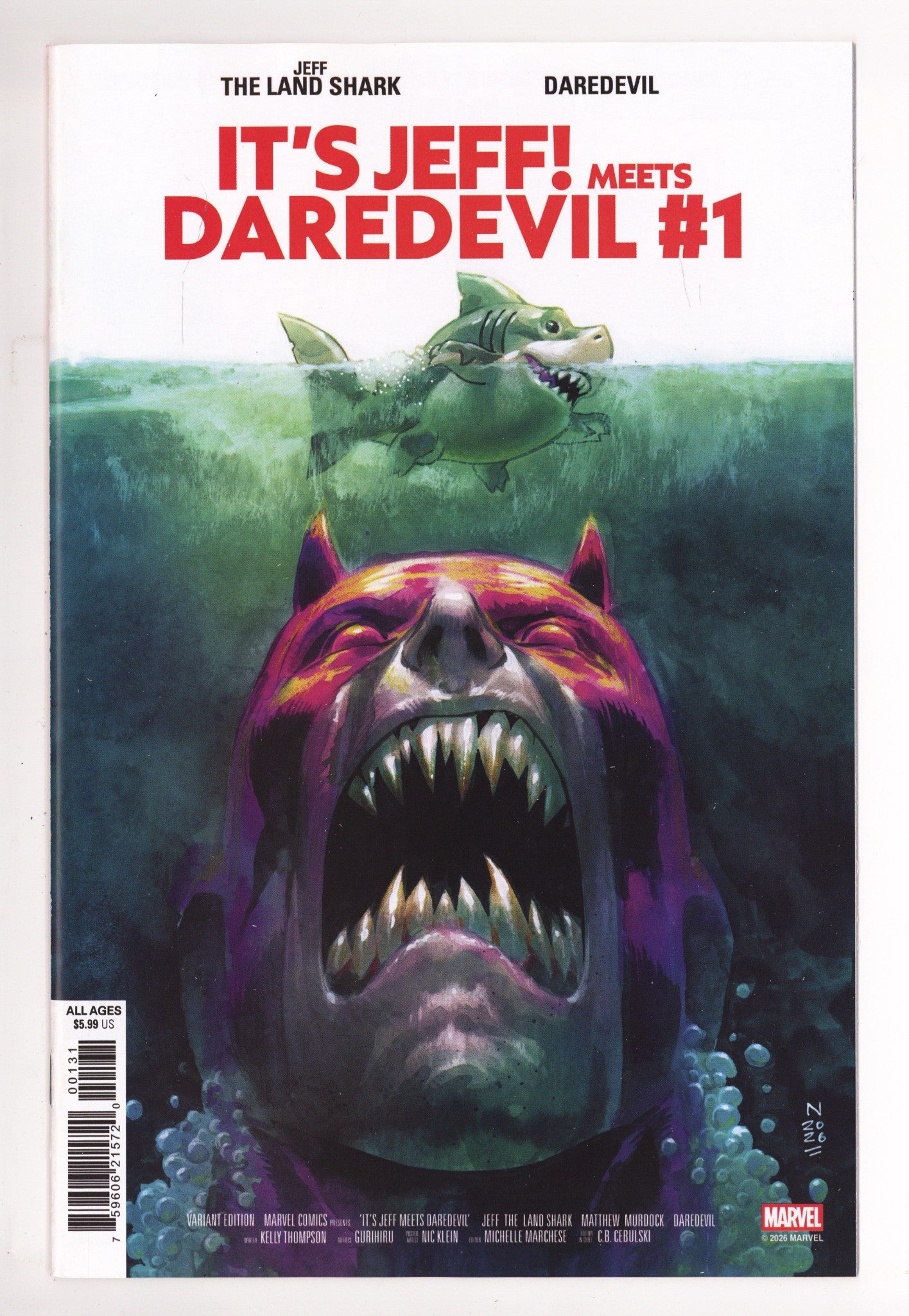 It's Jeff Meets Daredevil 1 Klein Variant (2026)