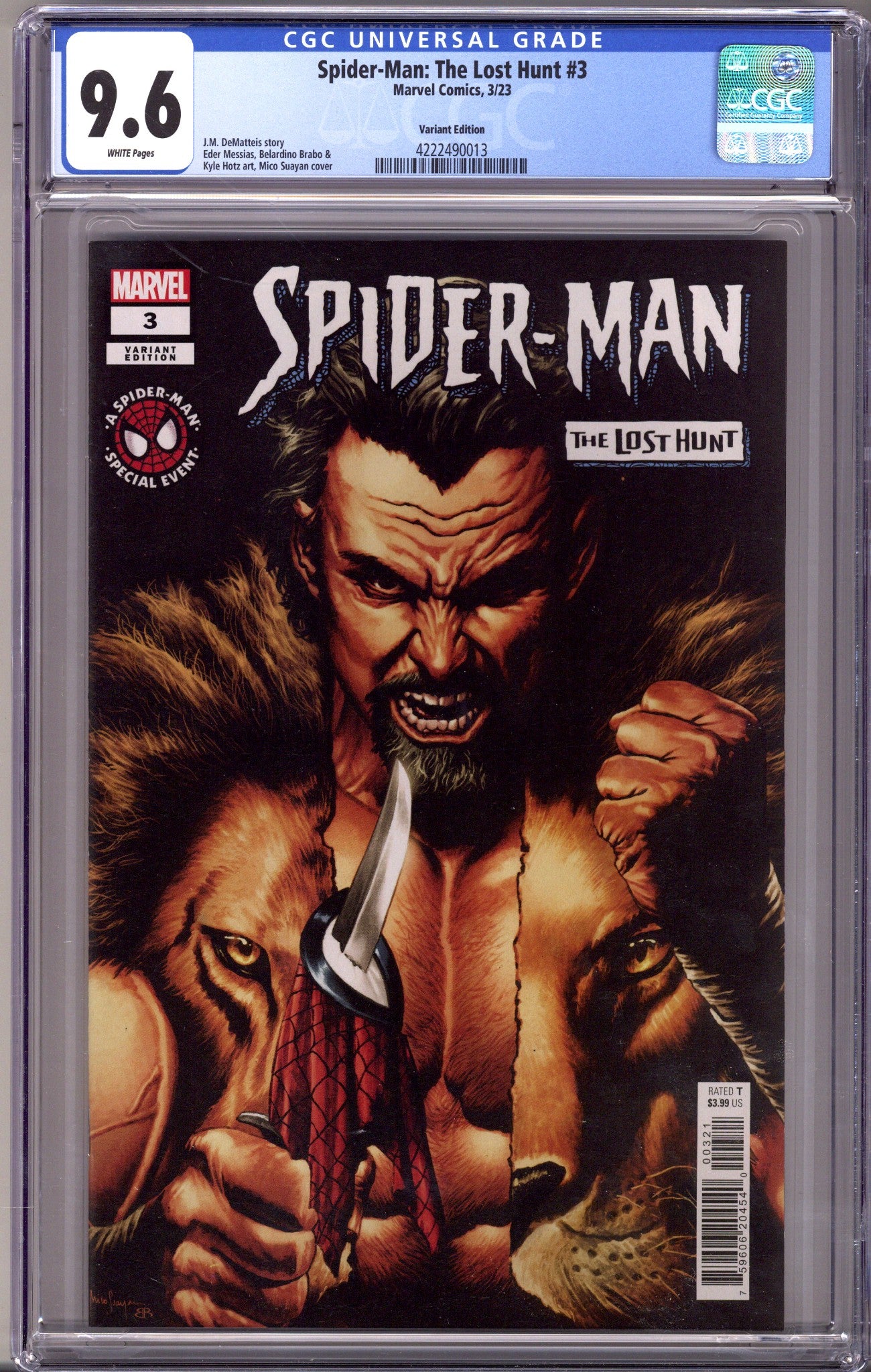 Spider-Man: The Lost Hunt 3 CGC 9.6 (NM+) (2023) Suayan Variant