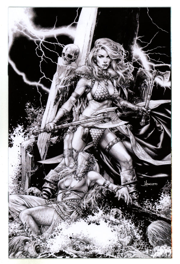 Red Sonja Vol 6 2 NM- (9.2) (2021) Anacleto B&W Virgin Incentive Variant
