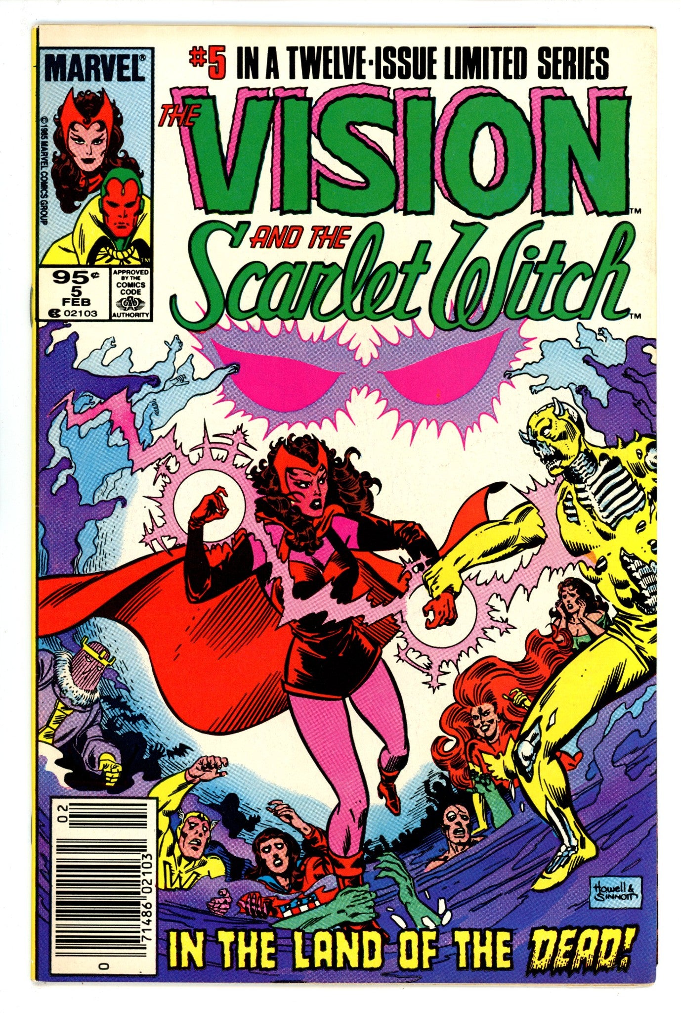 The Vision and the Scarlet Witch Vol 2 5 FN/VF (7.0) (1986) Canadian Price Variant 