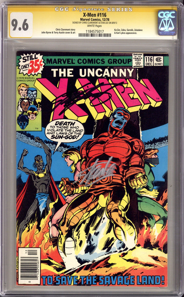 The X-Men Vol 1 116 CGC 9.6 (NM+) (1978) Signed x2 Cover Chris Claremont & Stan Lee