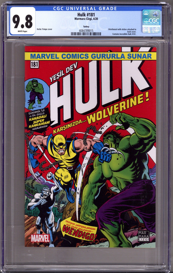 Hulk 181 CGC 9.8 (NM/M) Turkish (2020)