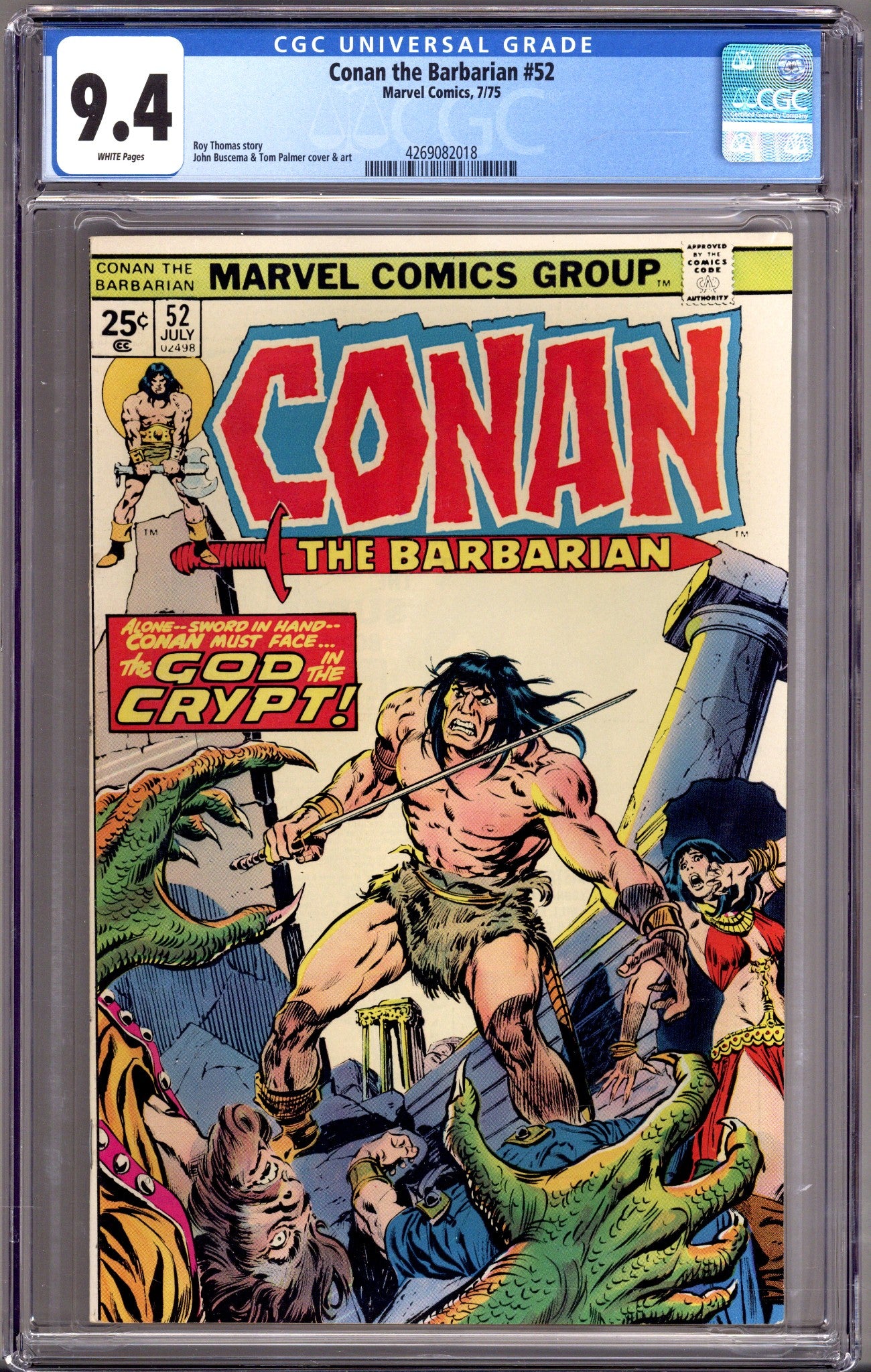 Conan the Barbarian Vol 1 52 CGC 9.4 (NM) (1975) 