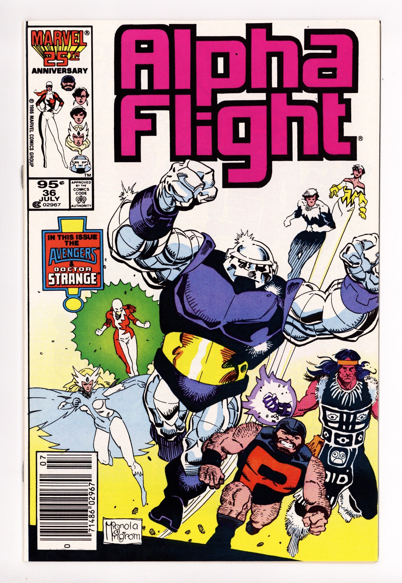 Alpha Flight Vol 1 36  VF/NM (9.0)   (1986)     Canadian Price Variant  