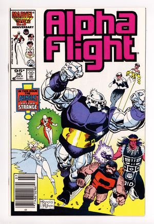 Alpha Flight Vol 1 36  VF/NM (9.0)   (1986)     Canadian Price Variant