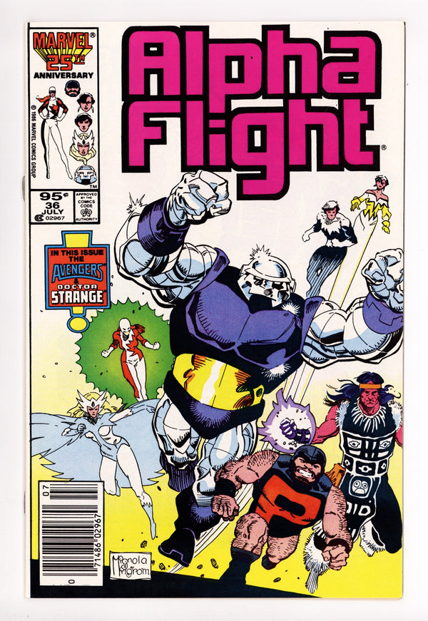 Alpha Flight Vol 1 36  VF/NM (9.0)   (1986)     Canadian Price Variant