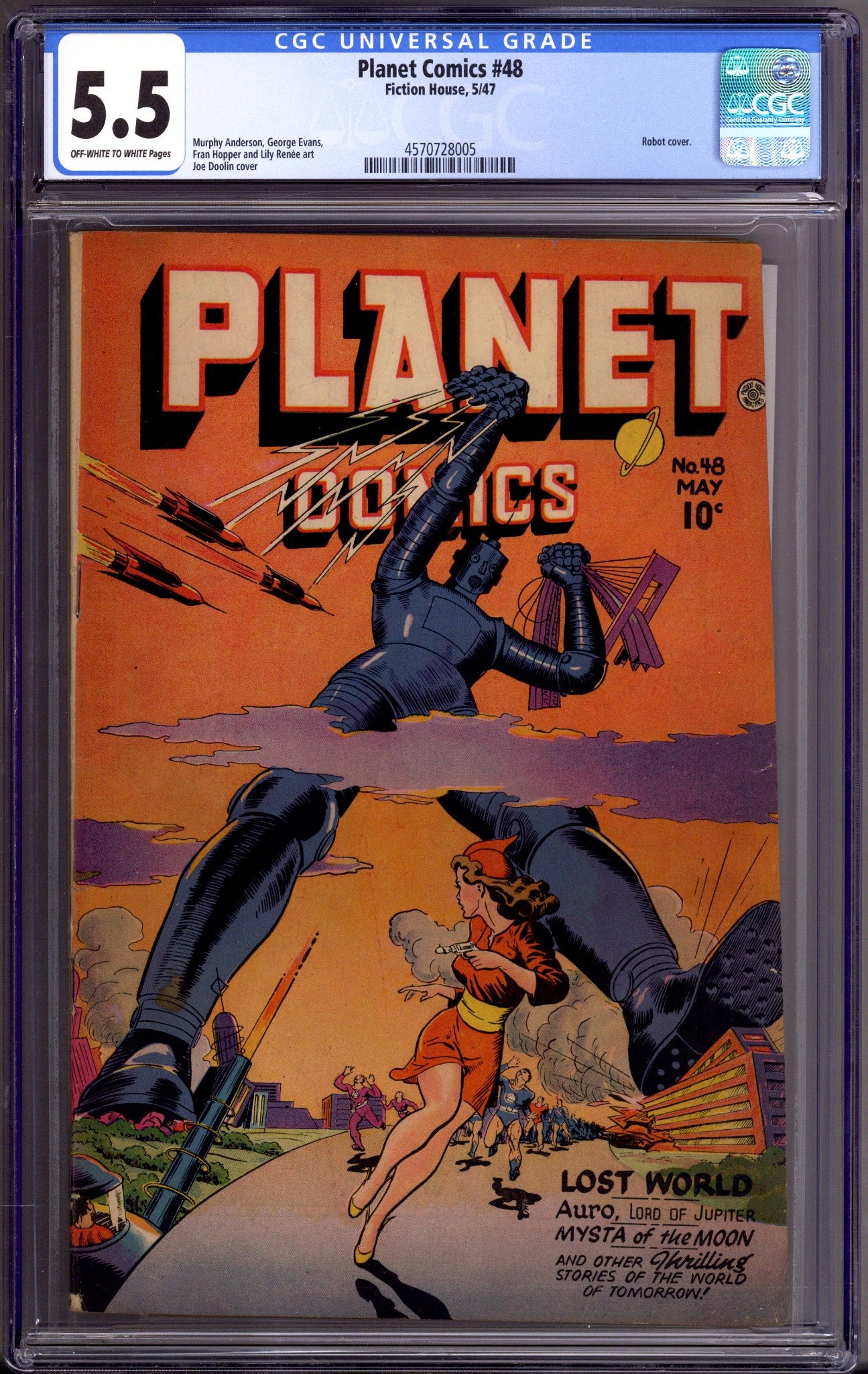 Planet Comics Vol 1 48 CGC 5.5 (FN-) (1947) 