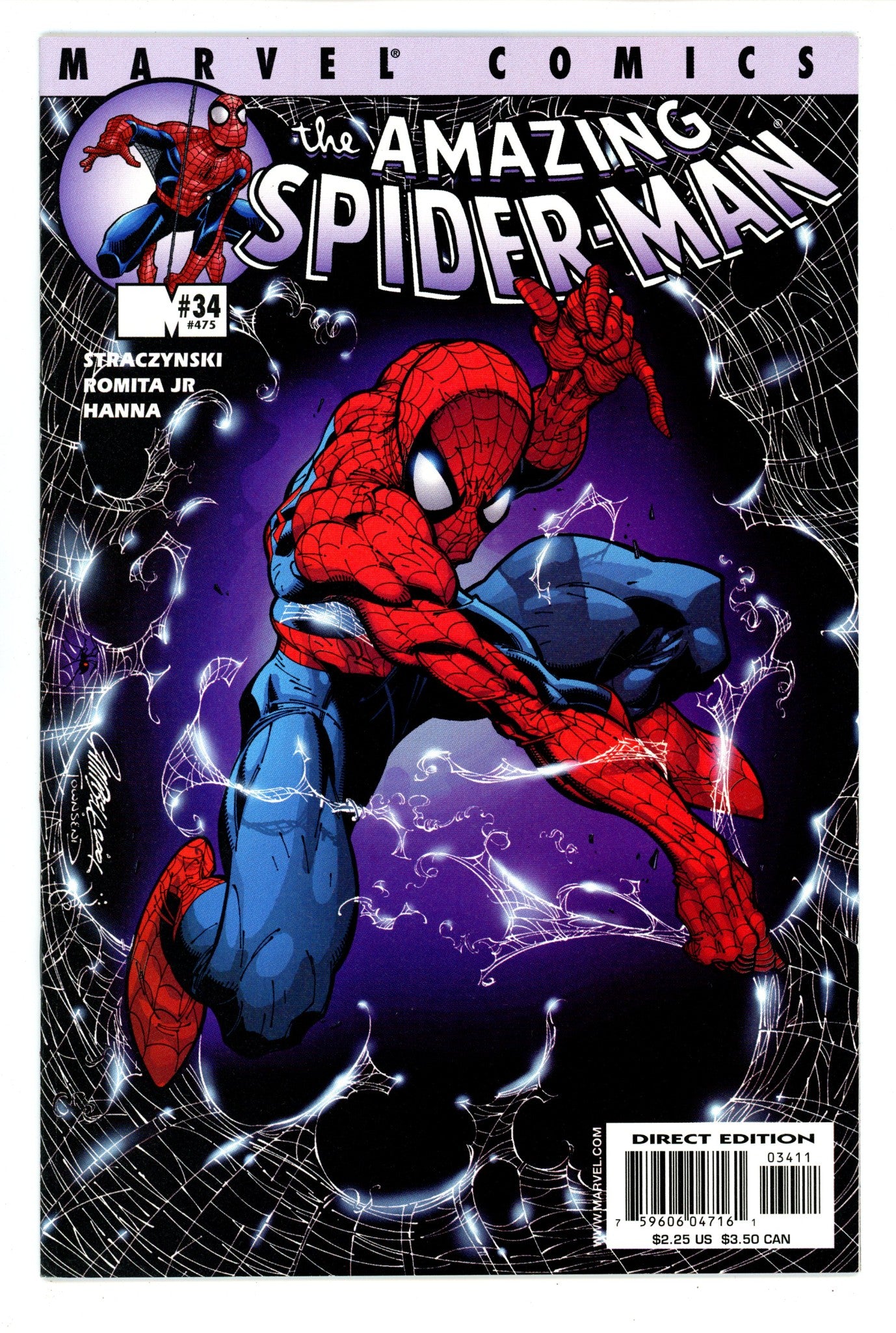 The Amazing Spider-Man Vol 2 34 (475) NM- (9.2) (2001) 