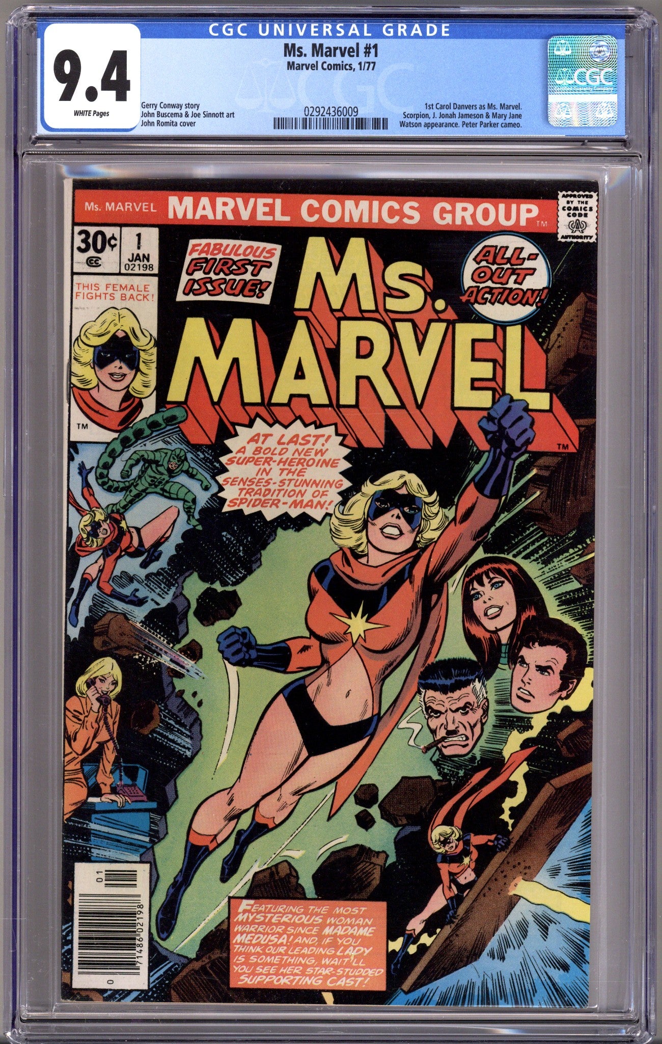 Ms. Marvel Vol 1 1 CGC 9.4 (NM) (1977) 