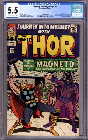 Journey into Mystery Vol 1 109 CGC 5.5 (FN-) (1964)