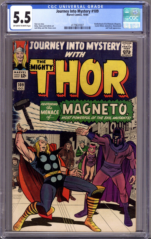 Journey into Mystery Vol 1 109 CGC 5.5 (FN-) (1964)
