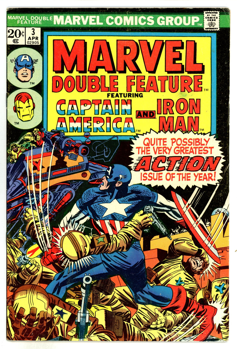 Marvel Double Feature  3  VG (4.0)  (1974)  