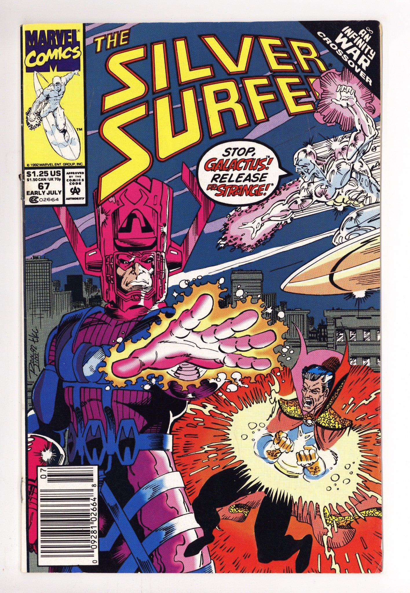 Silver Surfer Vol 3 67 Mid Grade (1992) Newsstand 